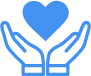 Hands holding a heart